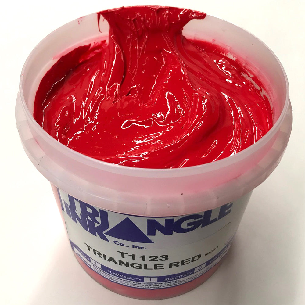 TRIANGLE 1123 RED PLASTISOL OIL BASE INK FOR SILK SCREEN PRINTING – Ace Screen  Printing Supply